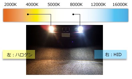 ケルビン数とは ケルビン数の選択について 3000k 6000k 4000kの簡単見分け方法 Gtx Autoparts